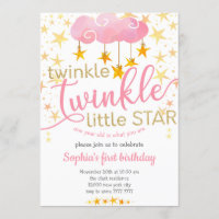 Twinkle Little Star ONE year Baby Girl Birthday