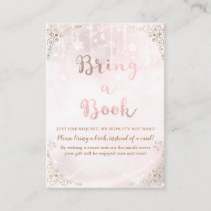 Twinkle little Star Rose Gold Bring a Book Baby Enclosure Card
