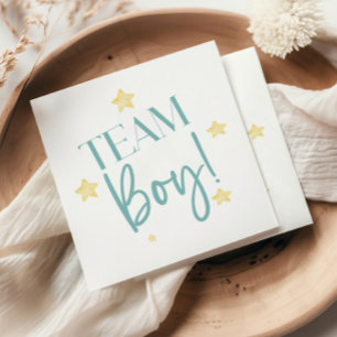 Twinkle Little Star Team Boy Blue Gender Reveal Napkin