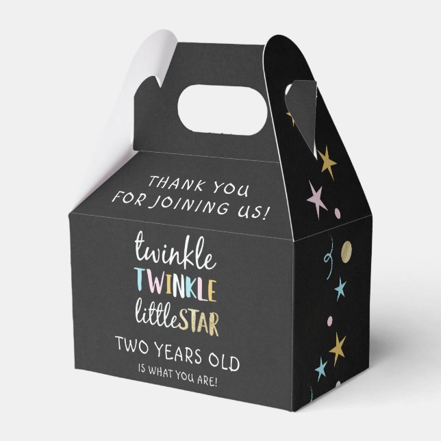 Twinkle Little Star Two Years Old Is What You Are! Favor Box (Front Side)