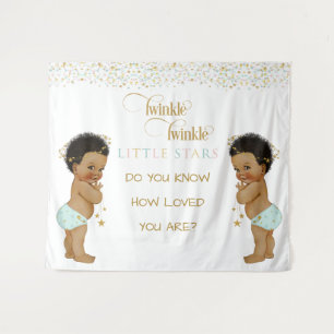 Twinkle Little Star Vintage Twin Boys Ethnic Tapestry