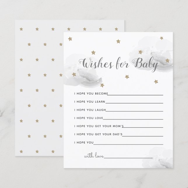 Twinkle Little Star Wishes for Baby Grey Advice (Front/Back)