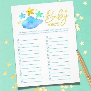 Twinkle Little StarABCs Party Game Baby Shower Flyer