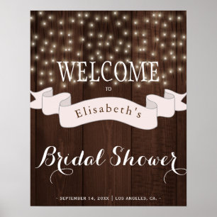 Twinkle shinny lights bridal shower welcome sign