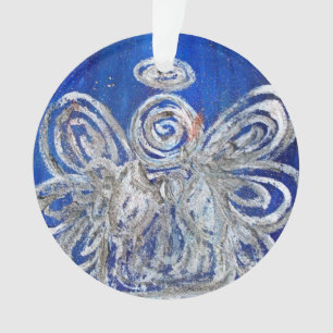 Twinkle Silver Angel Art Gift Holiday Ornament