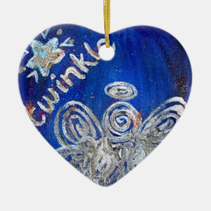Twinkle Silver Angel Art Gift Holiday Ornament