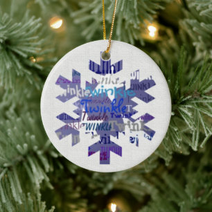 Twinkle Snowflake Ceramic Ornament