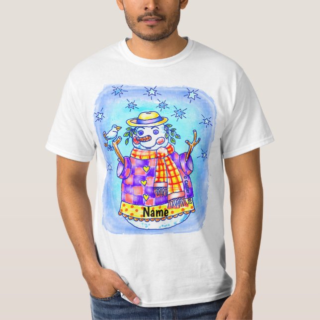 Twinkle Snowman  T-Shirt (Front)