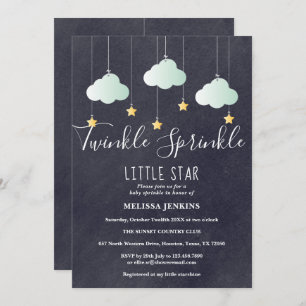 Twinkle Sprinkle Baby Shower Sprinkle Chalkboard Invitation