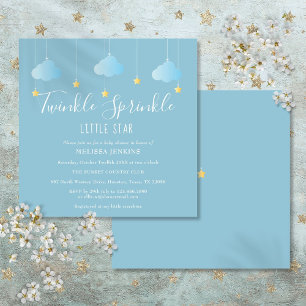 Twinkle Sprinkle Little Star Baby Sprinkle Shower Invitation