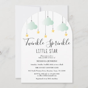 Twinkle Sprinkle Little Star Neutral Baby Shower Invitation