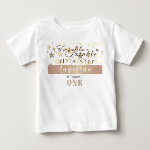 Twinkle Star 1st Birthday Baby Girl T-Shirt