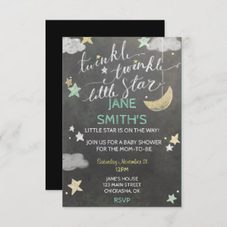 Twinkle Star Baby Shower Invite