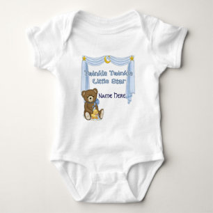 Twinkle Star Bear - Blue Baby Bodysuit