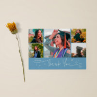 Twinkle Star Denim Blue Grad Multi Photo Thank You