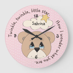 Twinkle Star Rhyme Wall Clock