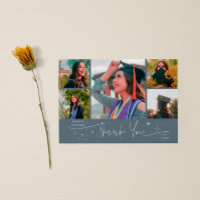Twinkle Star Slate Blue Grad Multi Photo Thank You