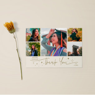 Twinkle Stars Cream Grad Multi Photo Thank You Announcement