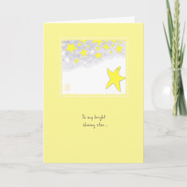 Twinkle Stars Graduation Greeting Card (Front)