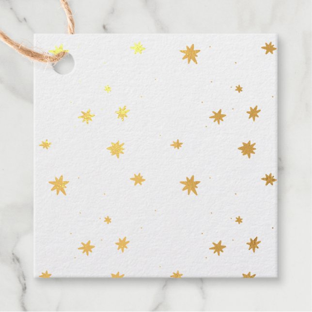 twinkle stars with evergreen favour tags (Front)