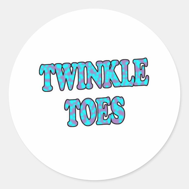 Twinkle Toes Classic Round Sticker (Front)