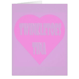 Twinkle toes Tina pink and mauve pastels heart