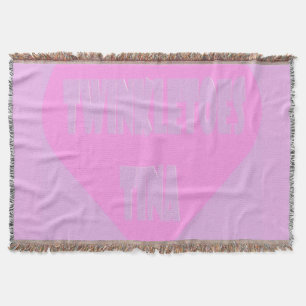 Twinkle toes Tina pink and mauve pastels heart Throw Blanket