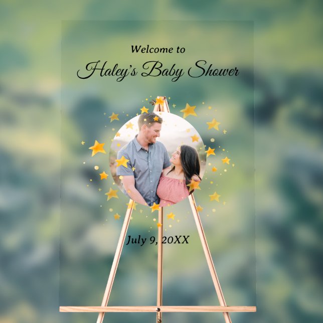 Twinkle Twinkle Baby shower Affiche de bienvenue a (Neutre)