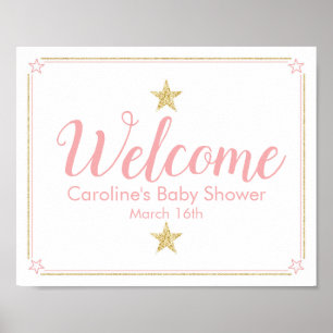 Twinkle Twinkle Baby shower Affiche de bienvenue o