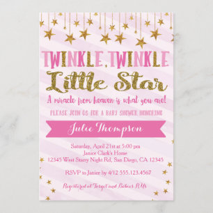 Twinkle Twinkle Baby Shower invitation
