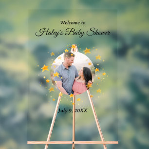 Twinkle Twinkle Baby Shower Welcome Sign Acrylic 