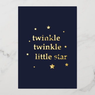 Twinkle Twinkle Foil Holiday Card