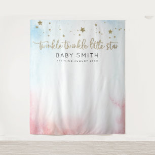 Twinkle Twinkle Gender Reveal Backdrop Tapestry