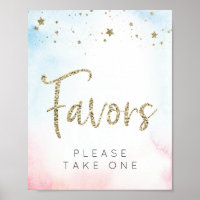 Twinkle Twinkle Gender Reveal Favours Sign