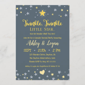 Twinkle Twinkle Genre Révéler Invitation Douche