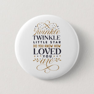 Twinkle Twinkle Little Star 2 Inch Round Button