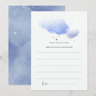 Twinkle Twinkle Little Star Baby Shower Advice Card