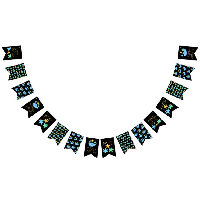 Twinkle Twinkle Little Star Baby Shower Bunting Fl Flags (All)