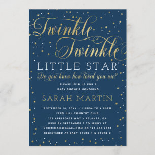 Twinkle Twinkle Little Star Baby Shower Invitation