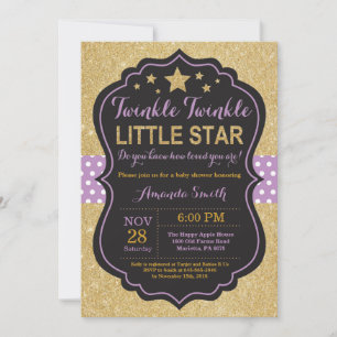 Twinkle Twinkle Little Star Baby shower Invitation