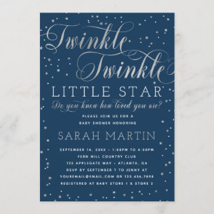 Twinkle Twinkle Little Star Baby Shower Invitation