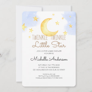 Twinkle Twinkle Little Star Baby Shower Invitation