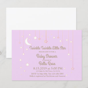 Twinkle Twinkle Little Star Baby Shower invitation