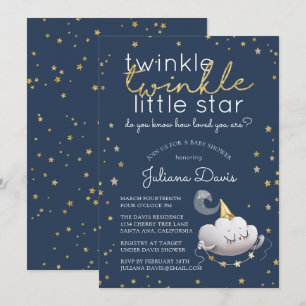 Twinkle Twinkle Little Star Baby Shower Invitation