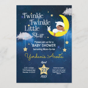 Twinkle Twinkle Little star baby shower invitation