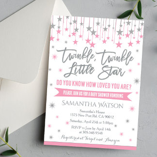 Twinkle Twinkle Little Star Baby Shower Invitation