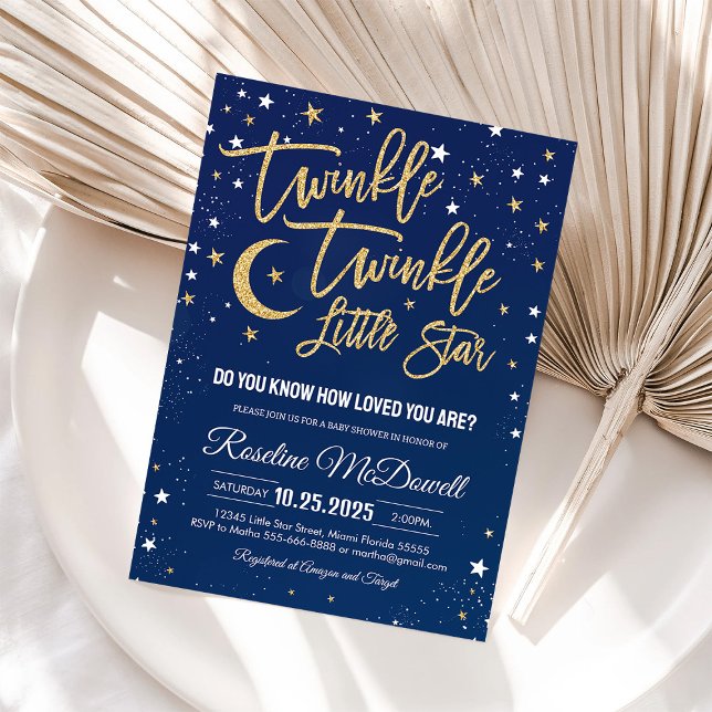 Twinkle Twinkle Little Star Baby Shower Invitation (Creator Uploaded)