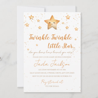 Twinkle Twinkle Little Star Baby Shower Invitation