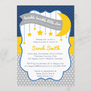 Twinkle Twinkle Little Star Baby Shower Invitation