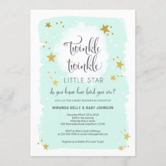Twinkle Twinkle Little Star Baby Shower Invitation